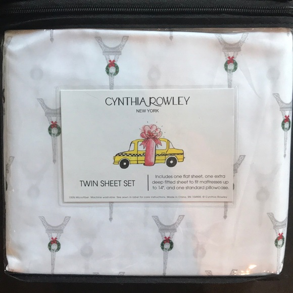 Cynthia Rowley Other - Cynthia Rowley Twin Sheet Set Paris Eiffel Tower